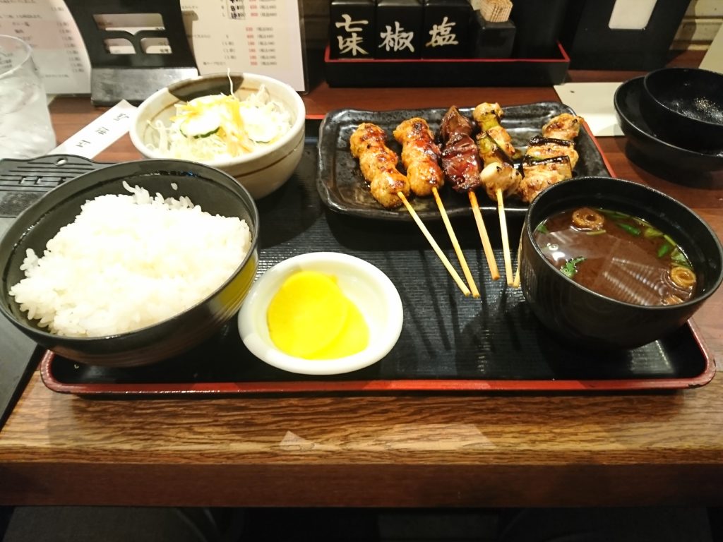 やきとり定食後